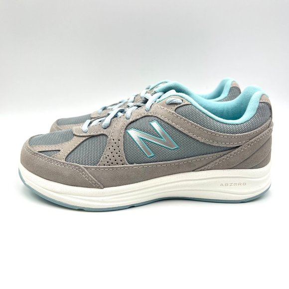 5.5 2E XW EXTRA WIDE New Balance Women's Gray Blue 877 V1 Walking Sneakers Shoes - Picture 4 of 11